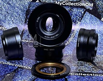 Anamorphic Helios 44 M 2/58 mm Cine mod-lens, Anamorphic vintage Sovjet-lens met bokeh en lichtvlekken en met een adapter naar keuze