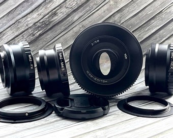 Anamorphic lens Helios 44M 2/58mm M42, With any adapter of your choice Sony E (NEX), nikon, canon EF, micro 4/3, fujifilm fx