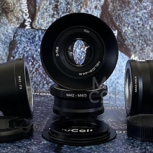Objetivo anamórfico Helios 44 M 2/58 mm M42, con cualquier adaptador de su elección Sony E (NEX), canon EF, micro 4/3, fujifilm fx, nikon