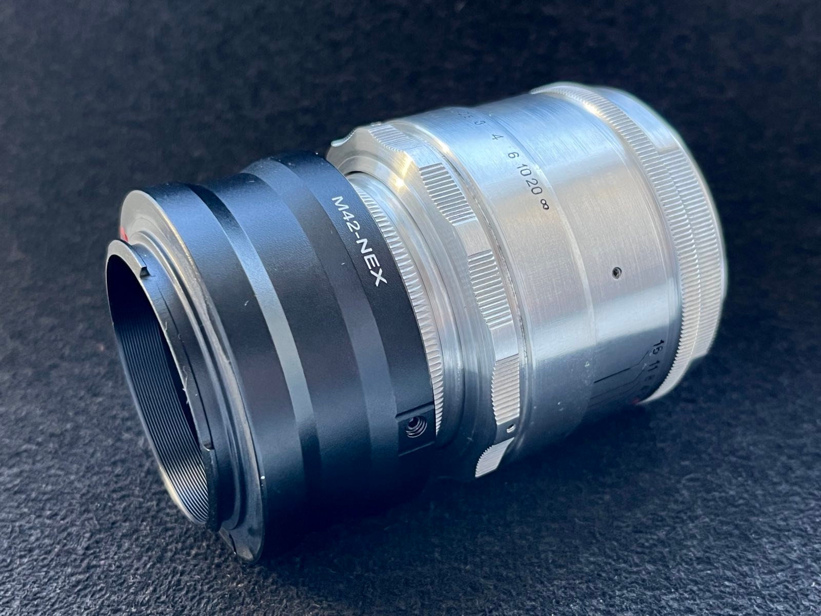 Helios442 58mm F2 Lens, Adapter Sony E NEX, Vintage Soviet Lens