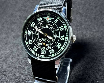 Reloj de pulsera para hombre POBEDA, reloj mecánico soviético, reloj Vintage Pobeda Aviator