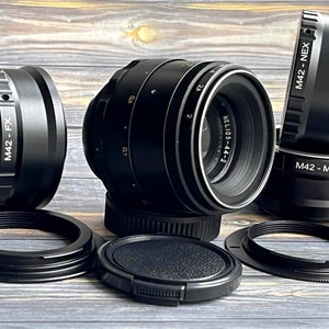 HELIOS 44-2 lens (2/58mm) mount M42, beautiful bokeh,  with any adapter of your choice Sony E (NEX), nikon, canon EF, micro 4/3, fujifilm fx