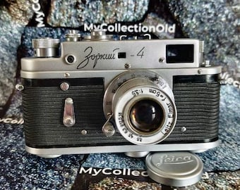 Zorki-4 Vintage Sovjet 35 mm meetzoekercamera met lens, filmcamera USSR