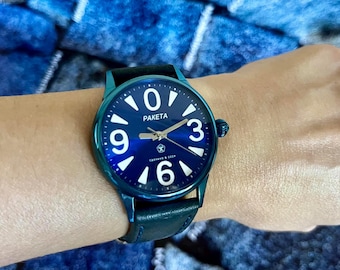 Mechanisch polshorloge Raketa BIG ZERO, vintage horloge RAKETA