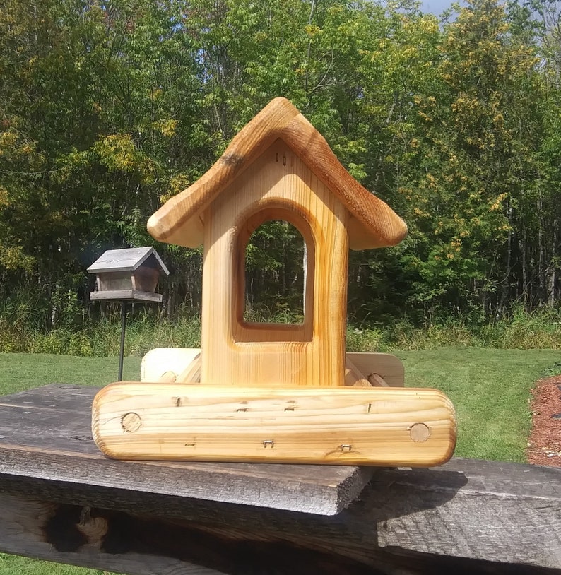 Pequeño poste monte madera de cedro volar a través de la | Etsy