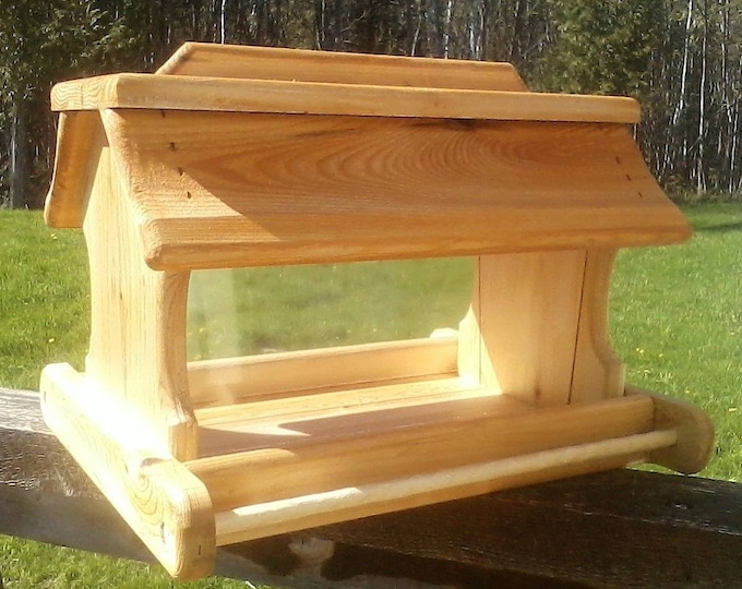 Post Mount Bird Feeder, Large Cedar Bird Feeder,large Bird Feeder Etsy