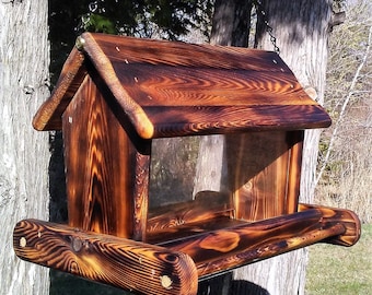Large Hanging Bird Feeder Cedar Wood TBNUP #1HB