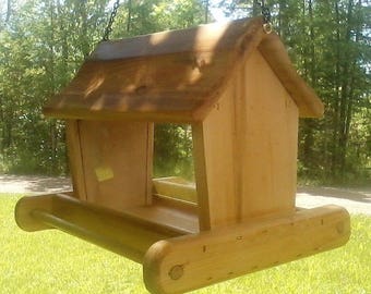 Large Hanging Bird Feeder Cedar Wood TBNUP 1H