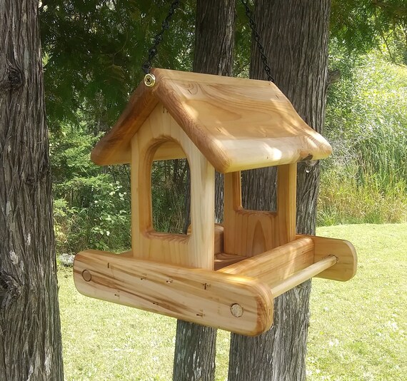 Small Hanging Fly Through Platform Bird Or Squirrel Feeder Etsy