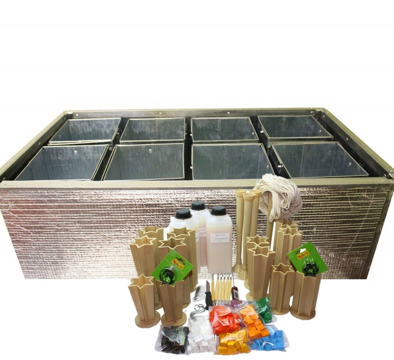 Candle Making Kit, Water Bath. Wax Candle Melter Machine Set of 8