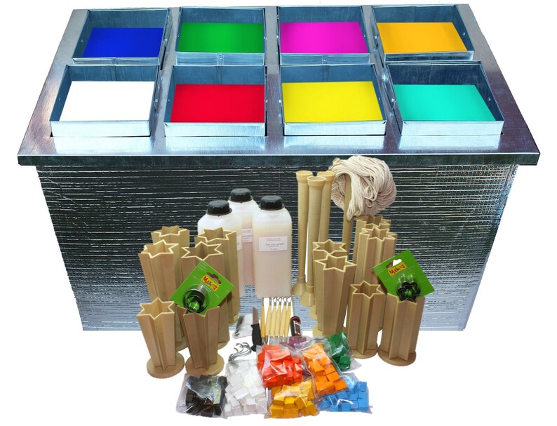 Candle Making Kit, Water Bath. Wax Candle Melter Machine Set of 8