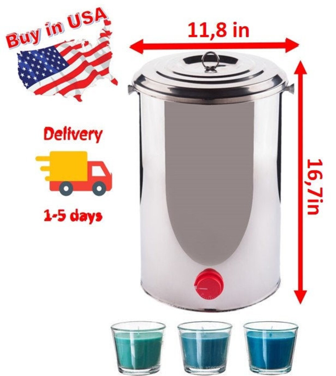 Candle Wax Melter of Wax. 22 Lb Stainless Steel. Also Suitable for Soap