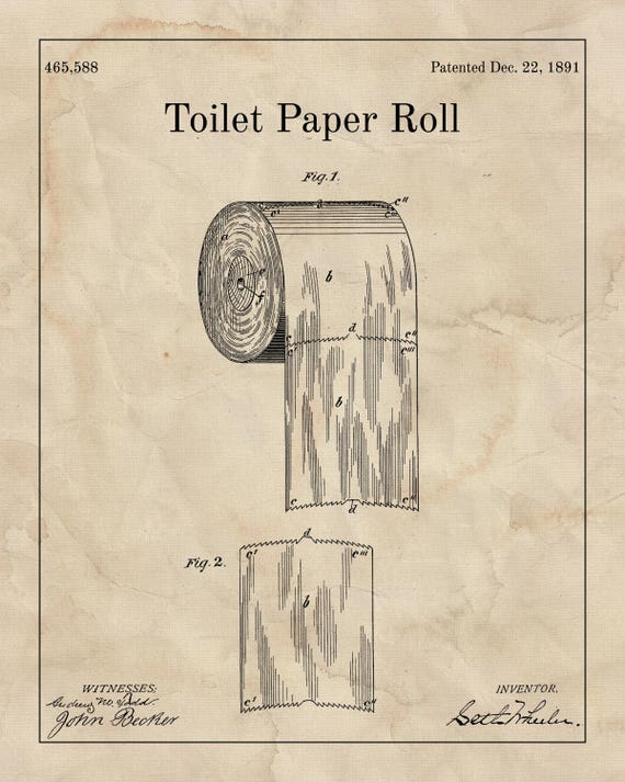 Affiche Brevet papier toilette