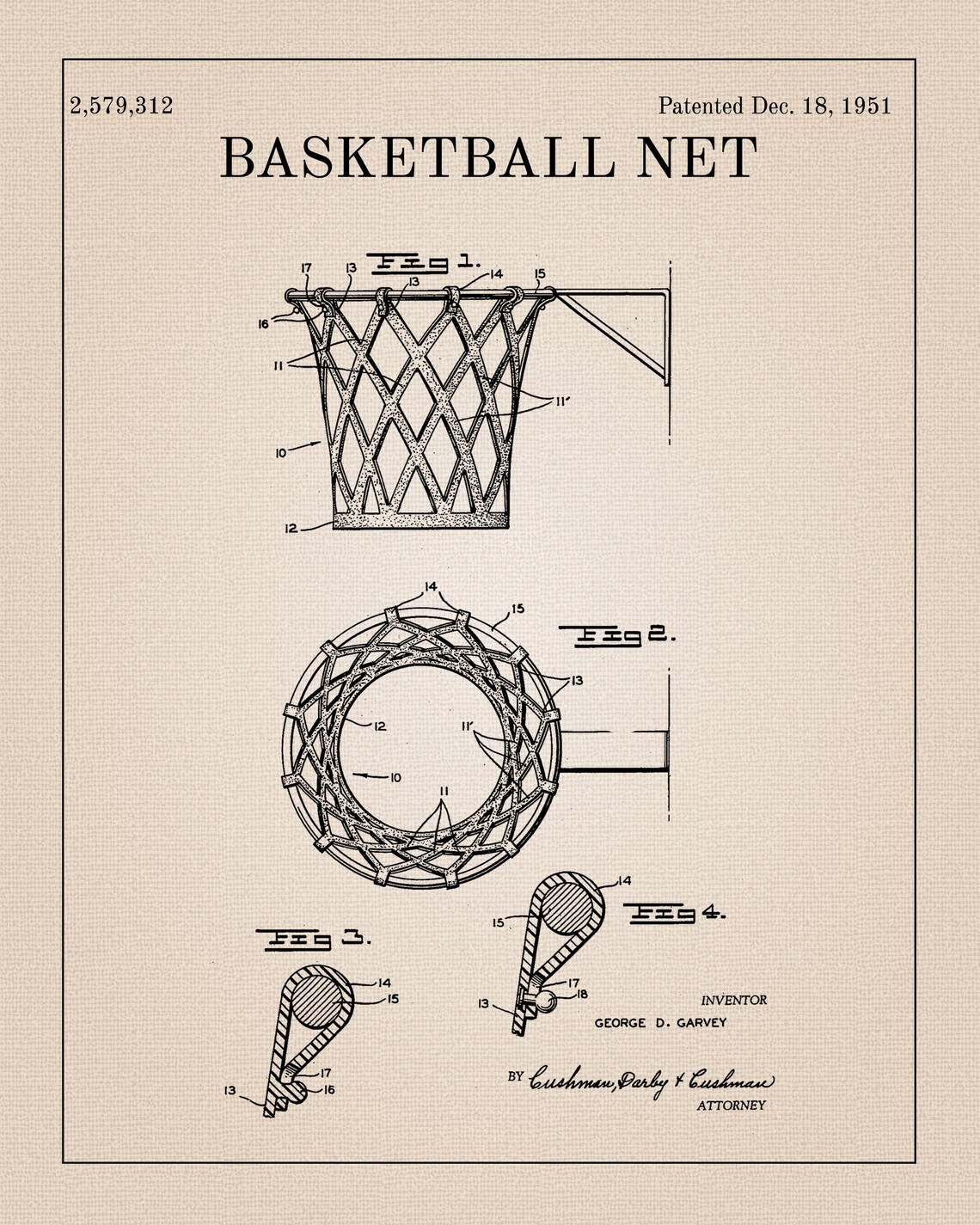 Basketball Net Patent Art Basketball Net Art Basketball Net Etsy