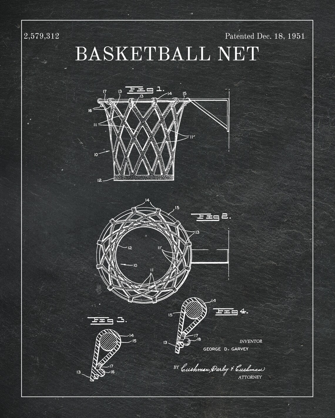 Basketball Net Patent Art Basketball Net Art Basketball Net Etsy