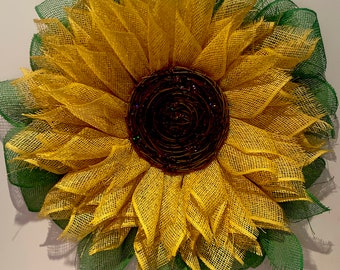 Girasol de arpillera