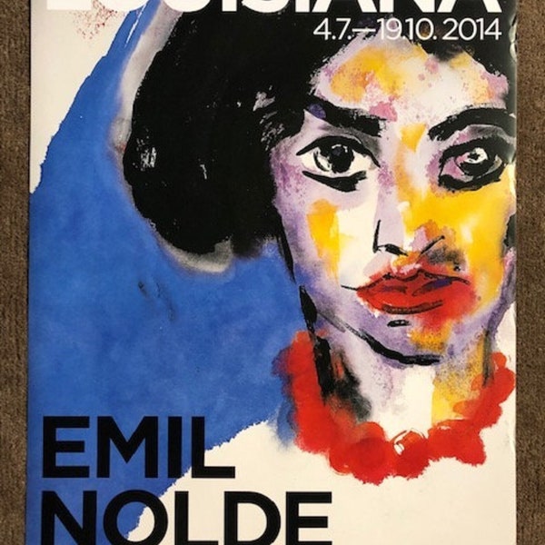 Emil Nolde 'Frau met Roter Kette' - Louisiana Museum Modern Art - affiche originale de l'exposition