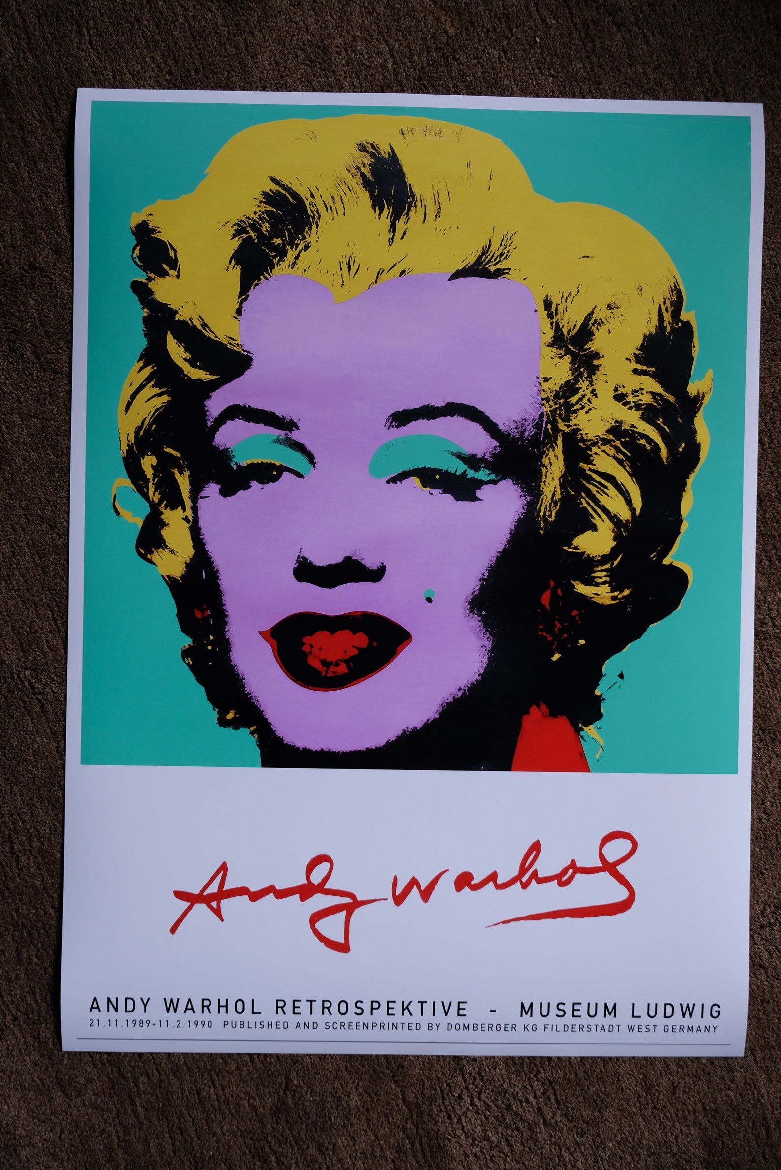 貴重】Andy Warhol 1989 originalポスター