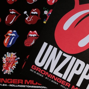 The Rolling Stones &quot;Unzipped&quot; | original Exhibition posters Groninger Museum Netherlands