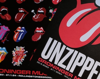 The Rolling Stones "Unzipped" | original Exhibition posters Groninger Museum Netherlands