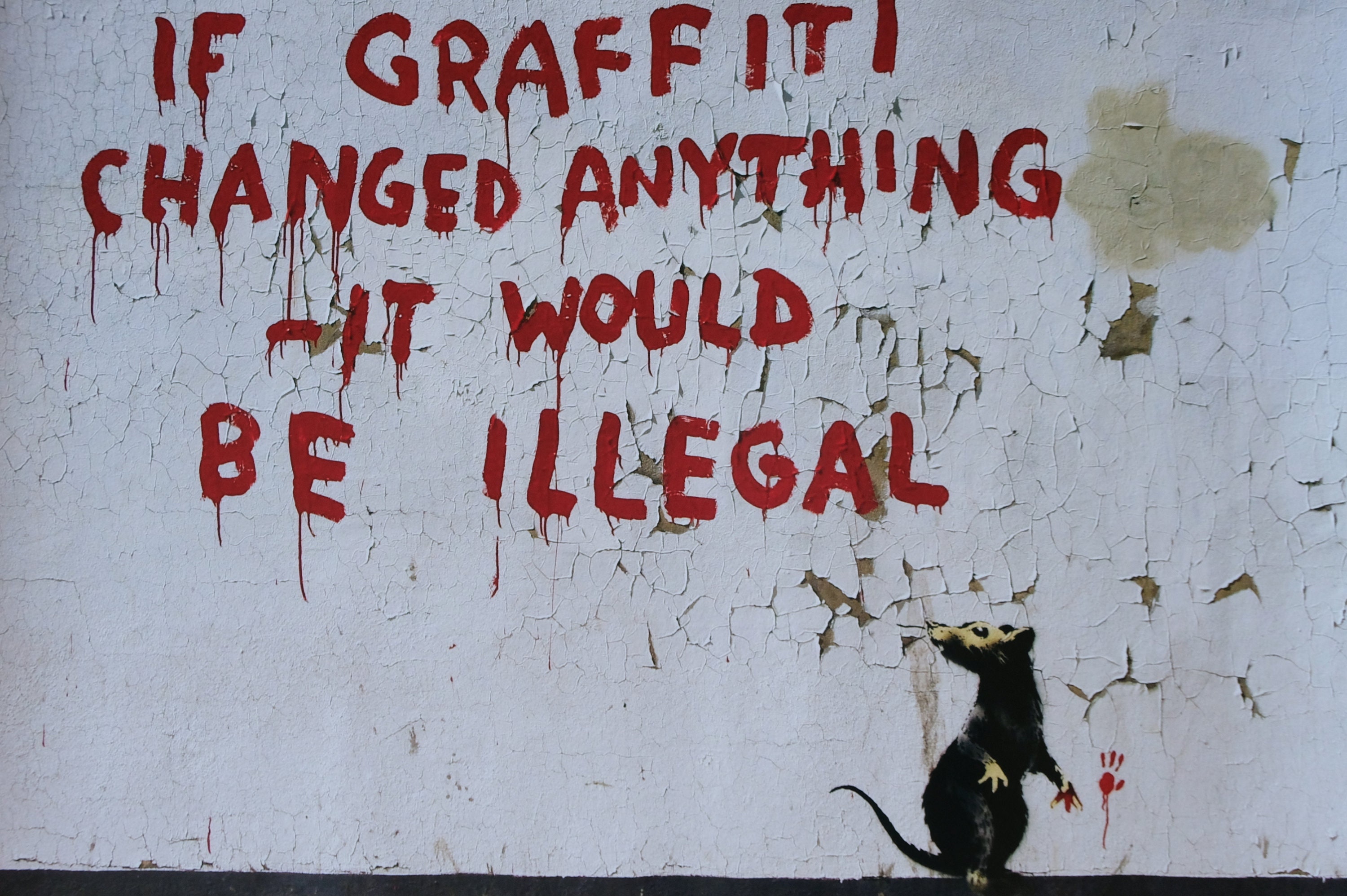Banksy "Si el grafiti cambiara algo, sería ilegal" | Cartel ...