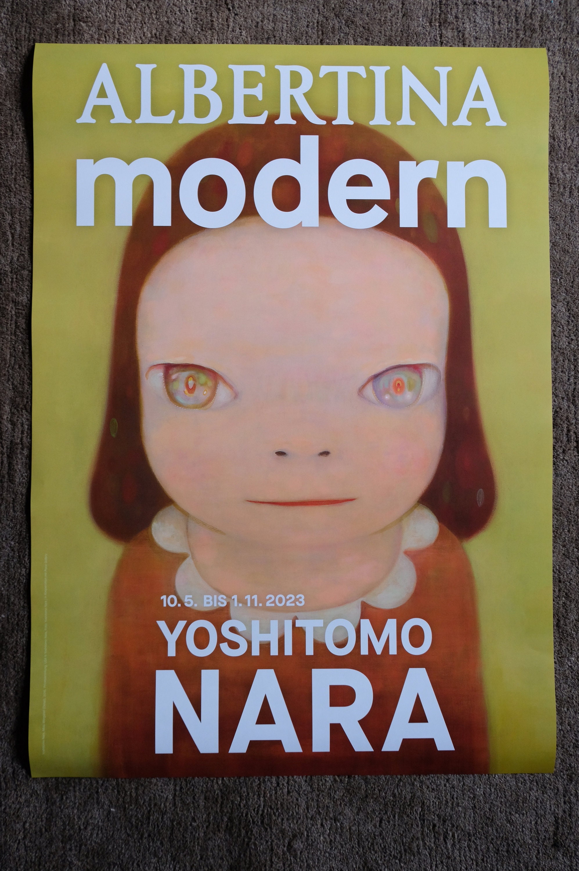 Yoshitomo Nara ポスター　￼INA modern Yoshithomo Nara - Albertina Modern - Original Exhibition Poster - Etsy