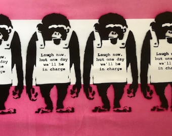 Banksy 'Four Monkeys' Moco Museum Amsterdam | original museum poster