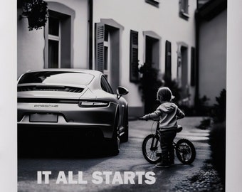 Porsche "Tutto inizia con un sogno" | poster