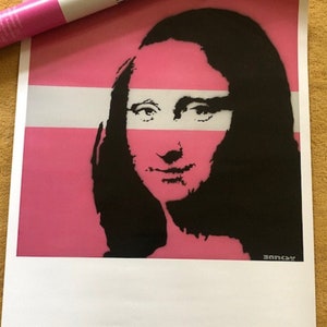 Moco Ámsterdam Banksy "Mona Lisa" |  cartel original de la exposición Moco Amsterdam - Países Bajos