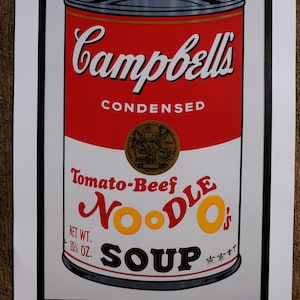Andy Warhol „Campbells Suppe“ |   herausgegeben von S.M.A.K. Museum, Belgisch