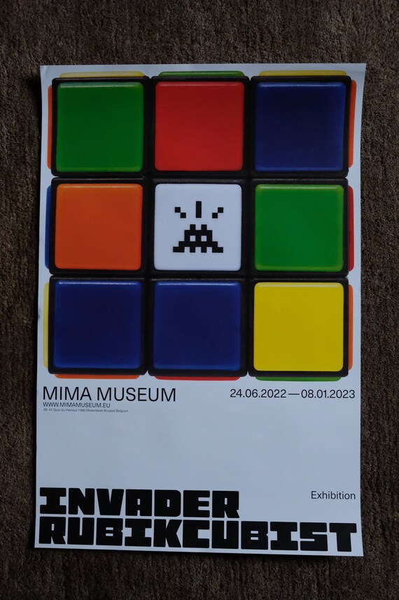 INVADER RUBIKCUBIST ポスター Invader Rubikcubist