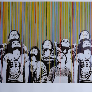 Icy & Sot "Lluvia de colores" | Cartel original de la exposición Moco Ámsterdam (Países Bajos)
