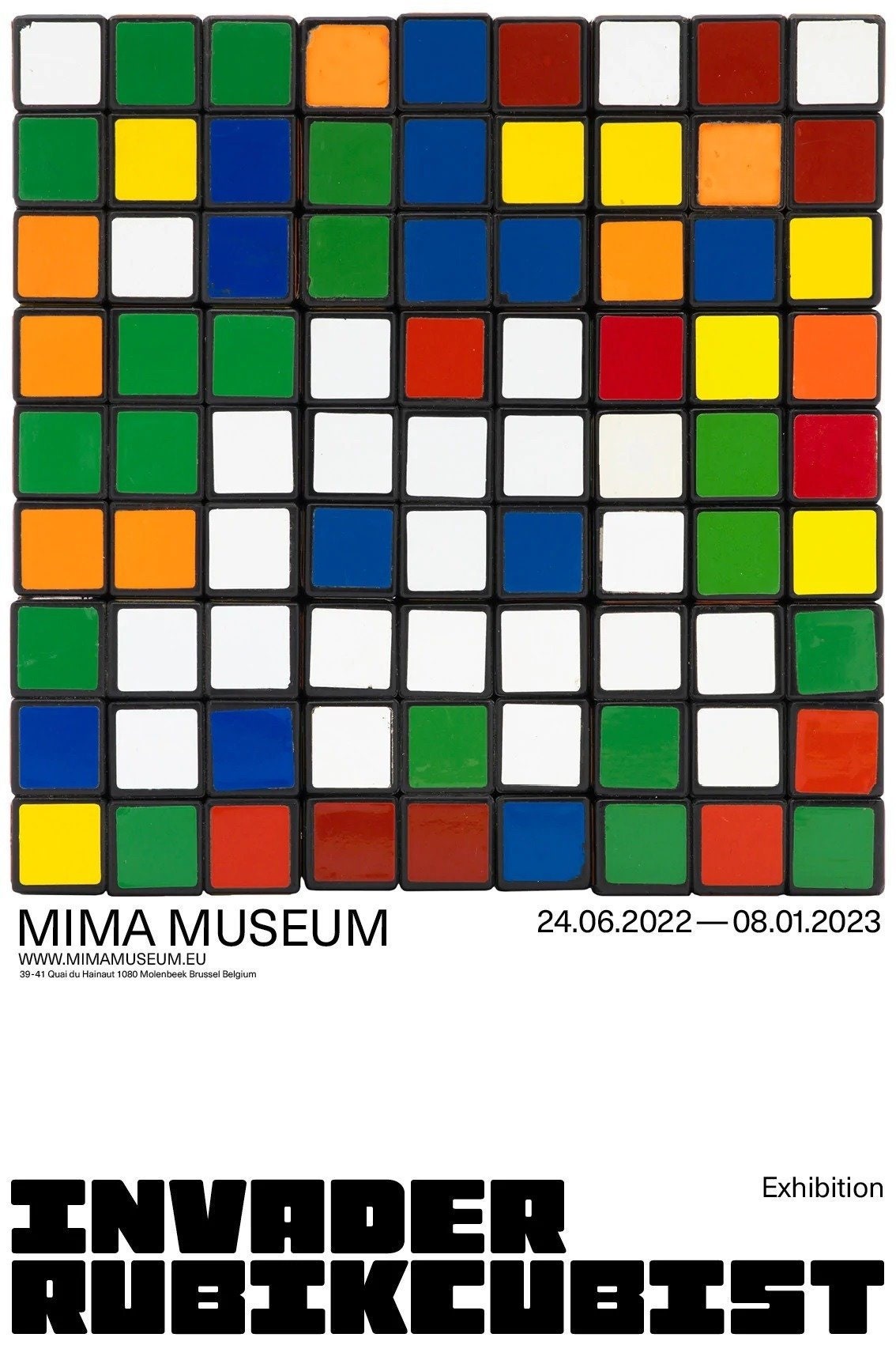 インベーダー・ルービックキュビスト | 展覧会ポスター MIMA インベーダー・ルービックキュビスト | 展覧会ポスター MIMA