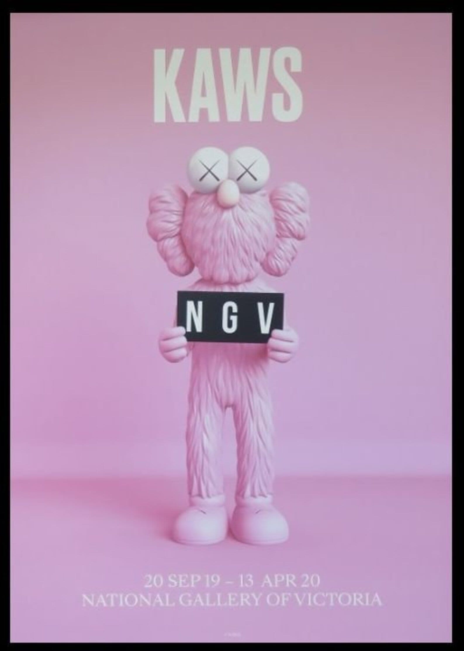 KAWS x NGV Exhibition Poster Gone 額付き KAWS x NGV Exhibition Poster Gone - GB