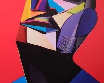 Adam Neate "Dimensional Abstract Portrait" - exhibition poster