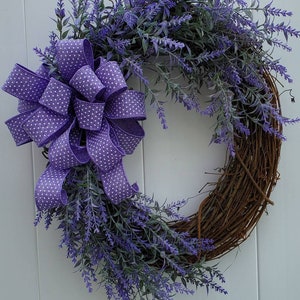 Spring Wreath, Summer Wreath, Purple Wreath, Front Door Wreath, Everyday Wreath, Mother's Day Wreath, Grapevine Wreath, Lavender Wreath