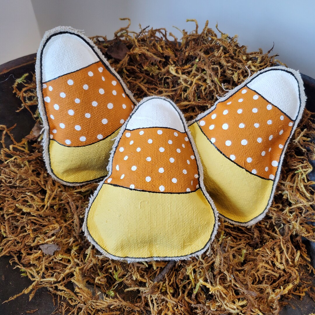 Candy Corn Ornies: Primitive Fall Bowl Fillers - Etsy