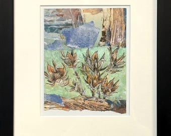 Original botanical artwork of Winter "Shrubby cinquefoil"