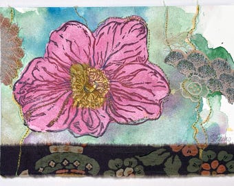 Original Art Card - Grape Leaf Anemone