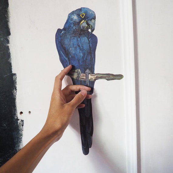 Parrot Sticker Hand painted real size fabric wall decal
