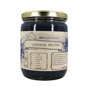 Dungeon Master RPG Gaming Soy Candle Customize to Your Character Inspired by Dungeons & Dragons image 1