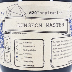 Dungeon Master RPG Gaming Soy Candle Customize to Your Character Inspired by Dungeons & Dragons image 3