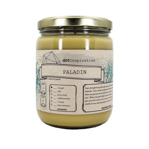 Paladin RPG Gaming Soy Candle | Customize to Your Character | Inspired by Dungeons & Dragons