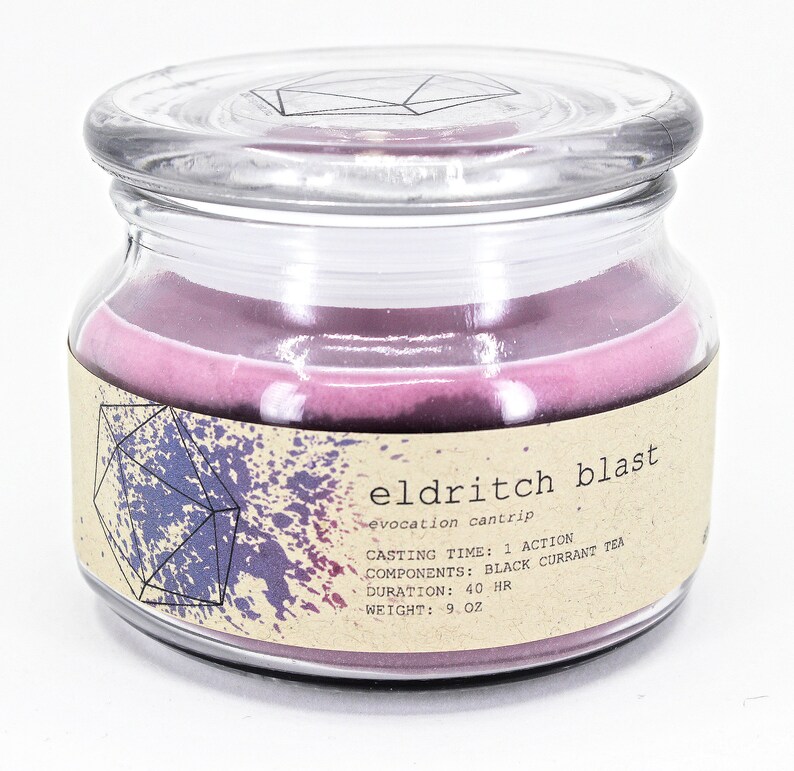 Eldritch Blast Spell Candle Inspired by Dungeons and Dragons RPG image 2