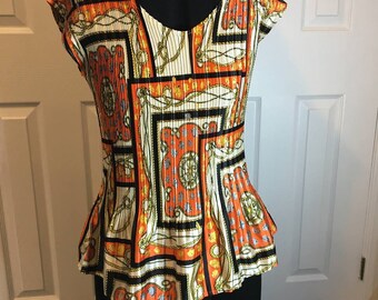 Vintage Womens Crimped Top size Medium
