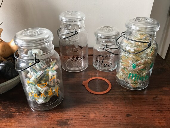 Vintage Ball Wire Bail Canning Jar Early 1940 S Quart Etsy