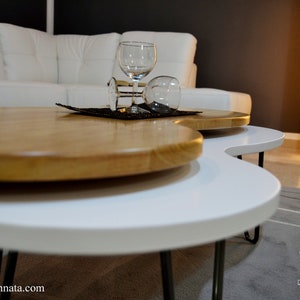 wooden  modern coffee table - unique  living room furniture DUO Model
