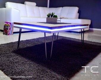 Led Coffee Table Etsy