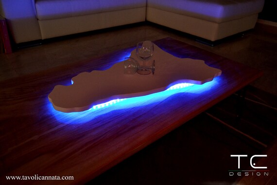 coffee table with led lights