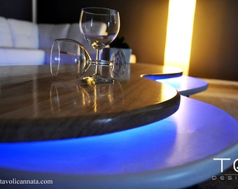 DUO model coffee table with led lights